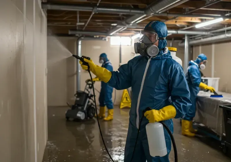 Basement Sanitization and Antimicrobial Treatment process in Villa Hills, KY