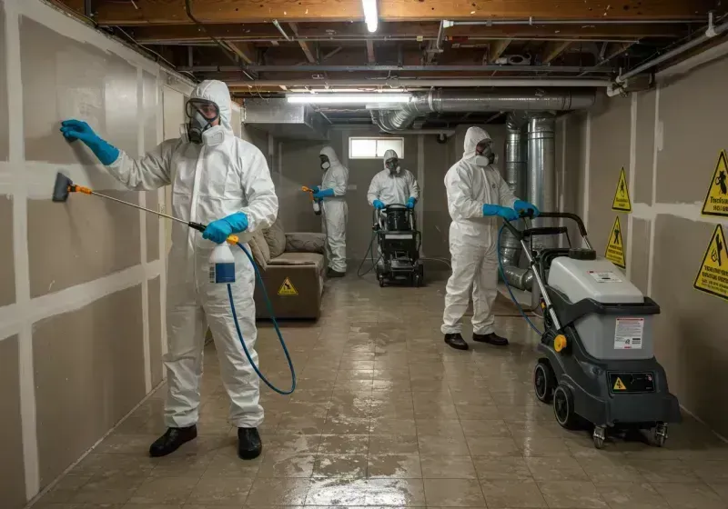 Basement Moisture Removal and Structural Drying process in Villa Hills, KY